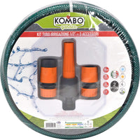 Tubo Professionale Irrigazione 1/2'' 15MT + Attacco a Rubinetto + Raccordo Rapido