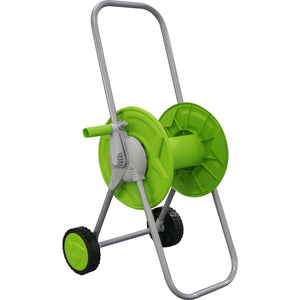 Avvolgitubo da terra con manovella e ruote grandi, 41* 45*72cm. Struttura in