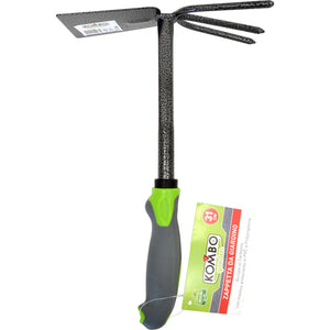 Zappetta da giardino doppio uso in acciaio al carbonio con manico