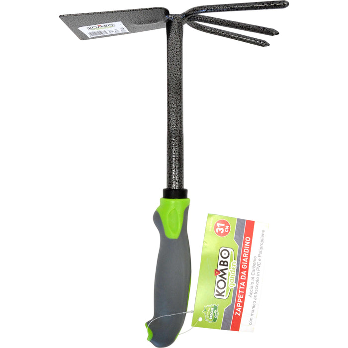 Zappetta da giardino doppio uso in acciaio al carbonio con manico