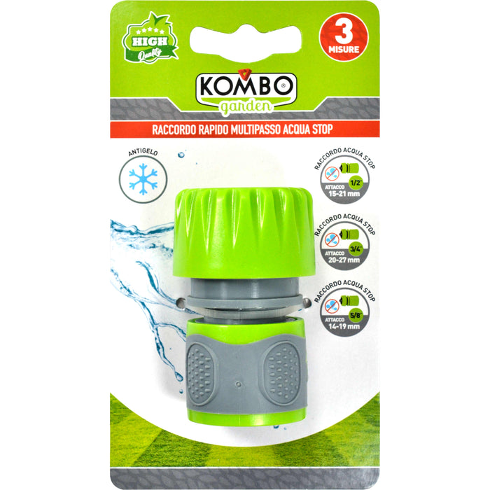 Raccordo rapido acqua stop in ABS UNICO valido per 1/2