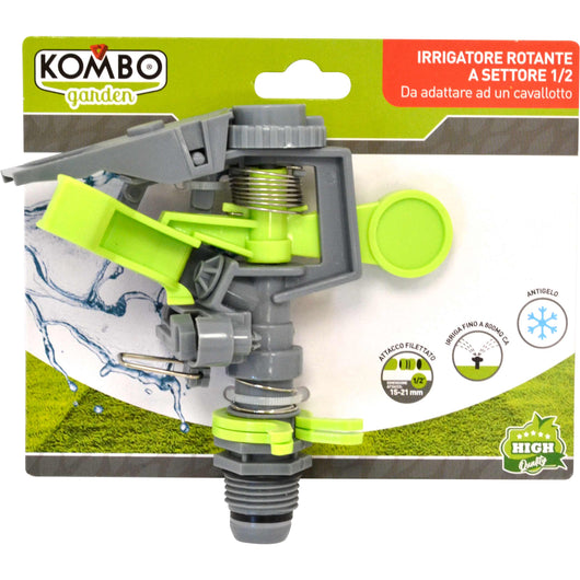 Irrigatore a settore da 1/2 con struttura in ABS e regolazione