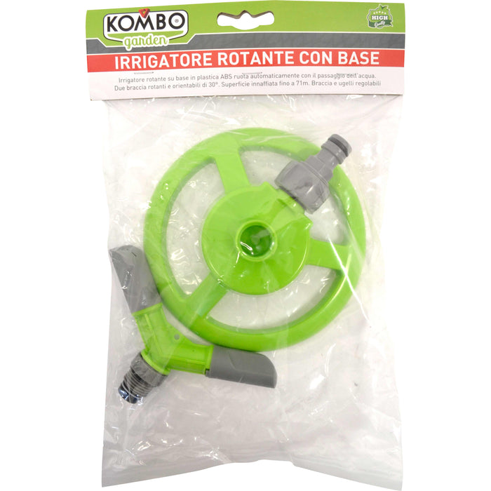 Irrigatore rotante 3 braccia su base in ABS. braccia rotabili di