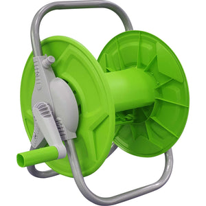 Avvolgitubo da terra in PVC con manovella, manico in acciaio