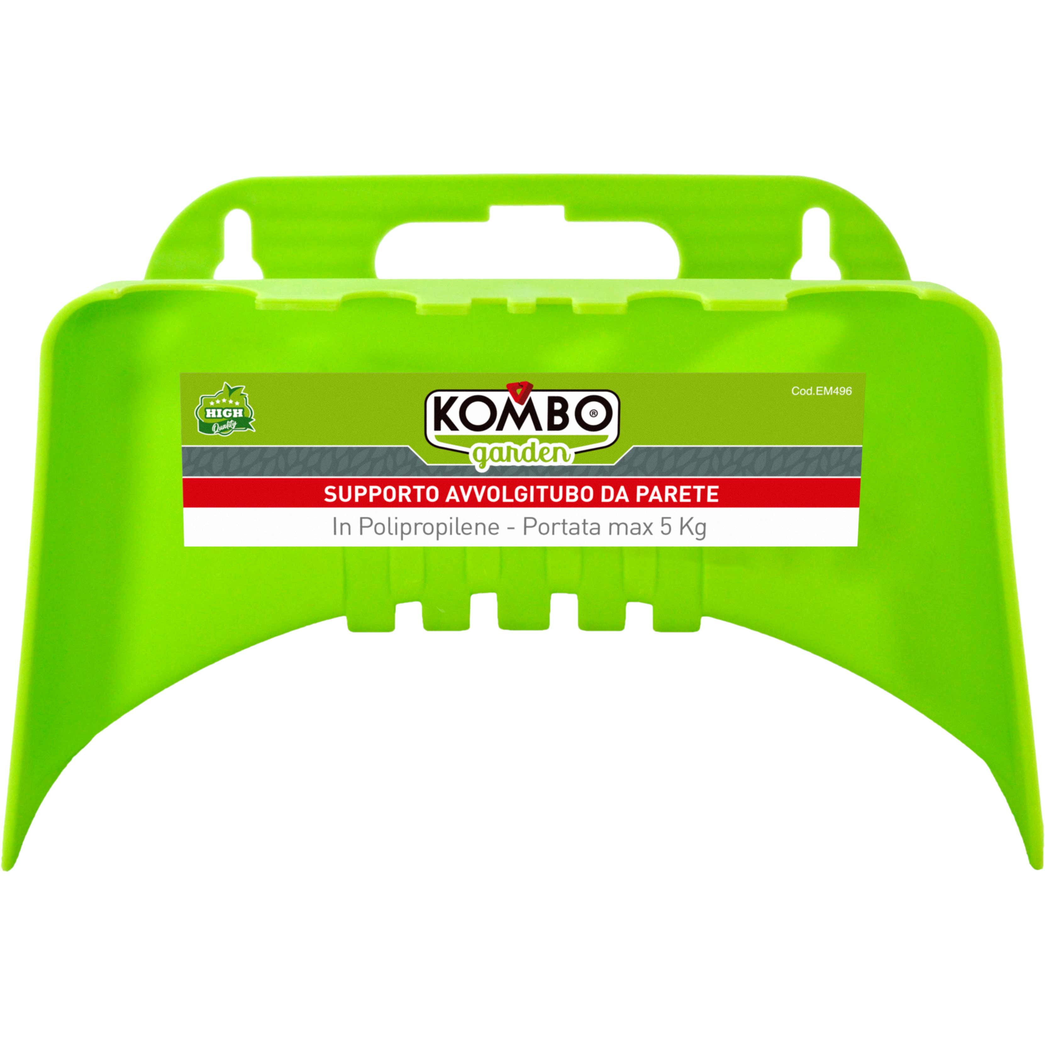 Supporto avvolgitubo in plastica da parete, max 5 kg, tubi 1/2