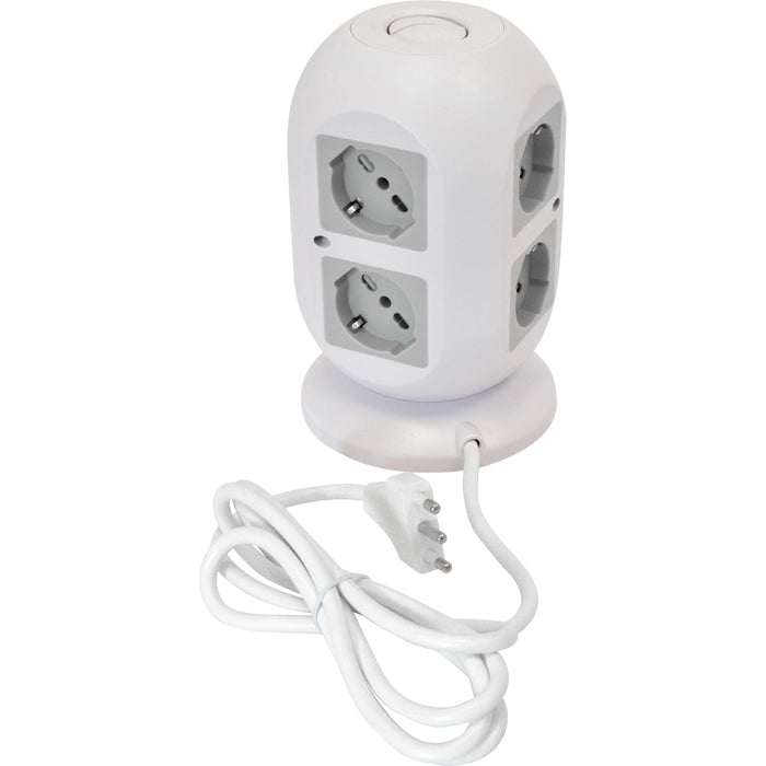 TOWER MULTIPRESA A TORRE 8 PRESE UNIVERSALI P40 E 4 USB