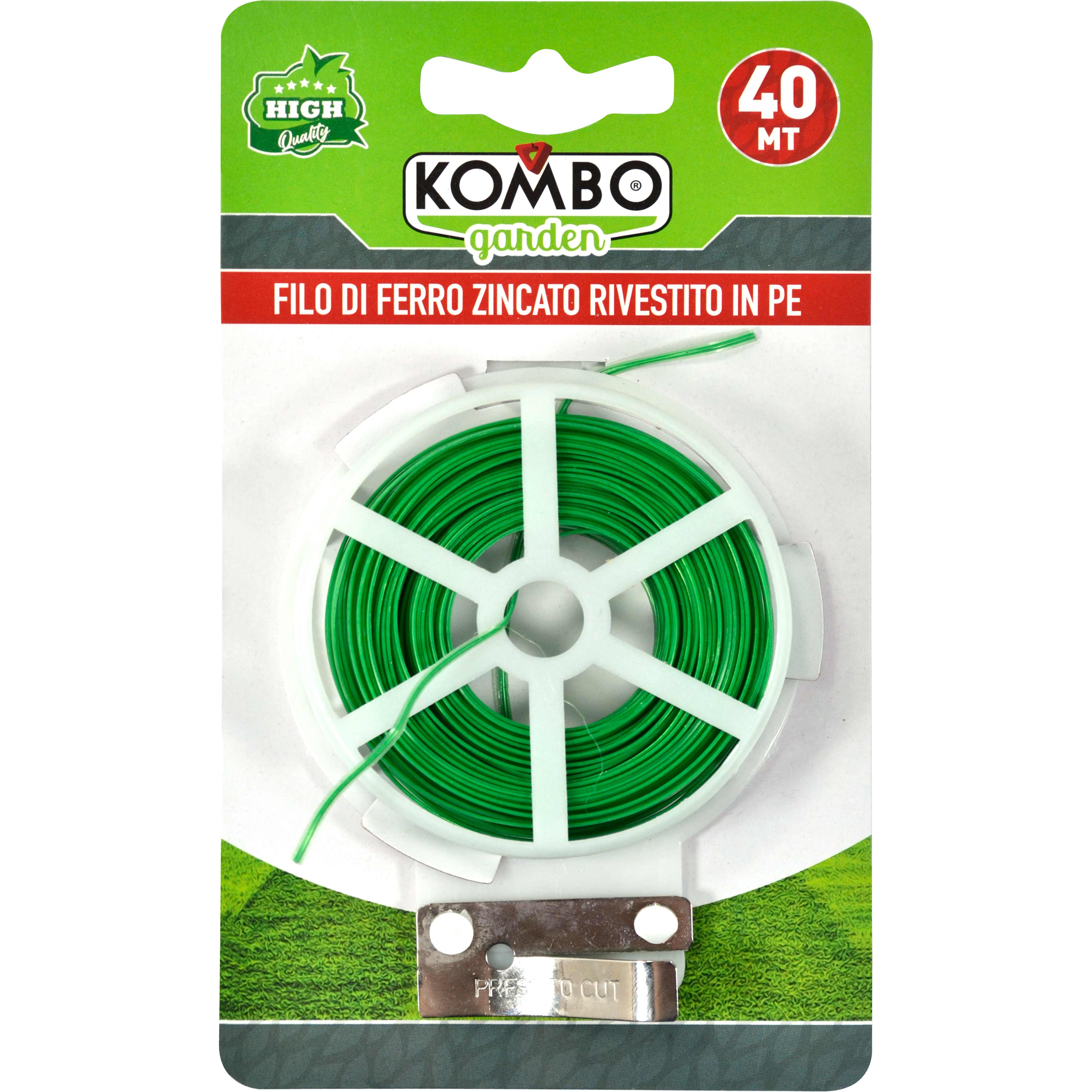 Filo di ferro da giardino zincato rivestito in plastica PE