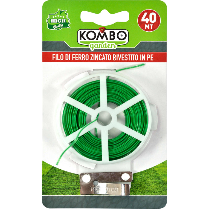Filo di ferro da giardino zincato rivestito in plastica PE
