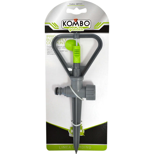 Irrigatore butterfly rotante a settore con puntale ad innesto rapido, misura