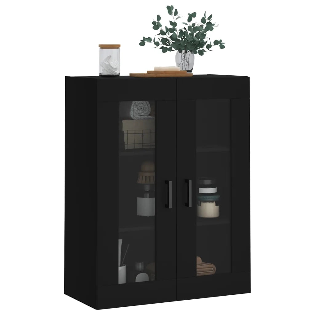 Mobile a Parete Nero 69,5x34x90 cm 828477