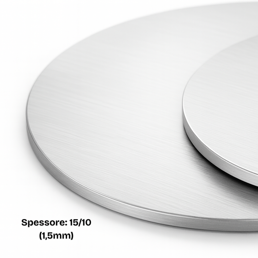 ZOIMANIA - Set 2 Taglieri Tondi in Acciaio Inox 304 - con spessore 15/10 – Ø30 e Ø40 cm