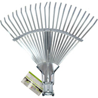 Rastrello da giardino a morsetti, acciaio al carbonio #45 zincato, senza