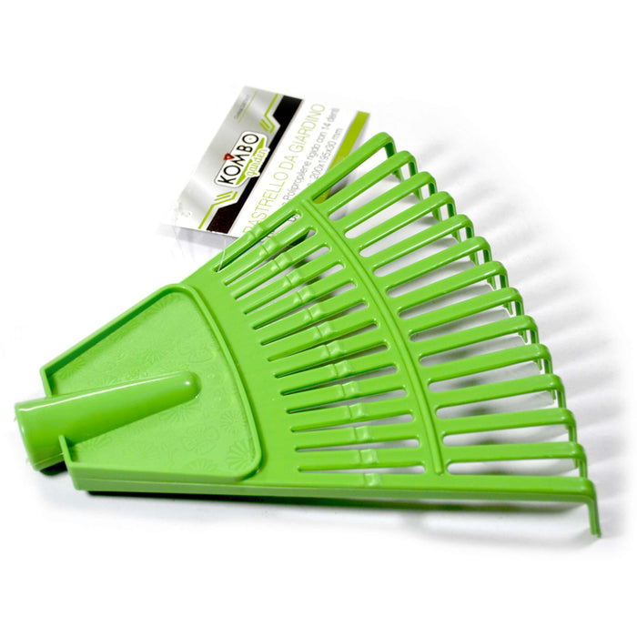 Rastrello da giardino in Polipropilene rigido, resistente alla flessione, 20 cm