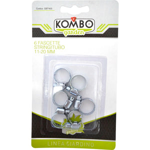 Set 6 pezzi fascette stringitubo in acciaio al carbonio zincato,