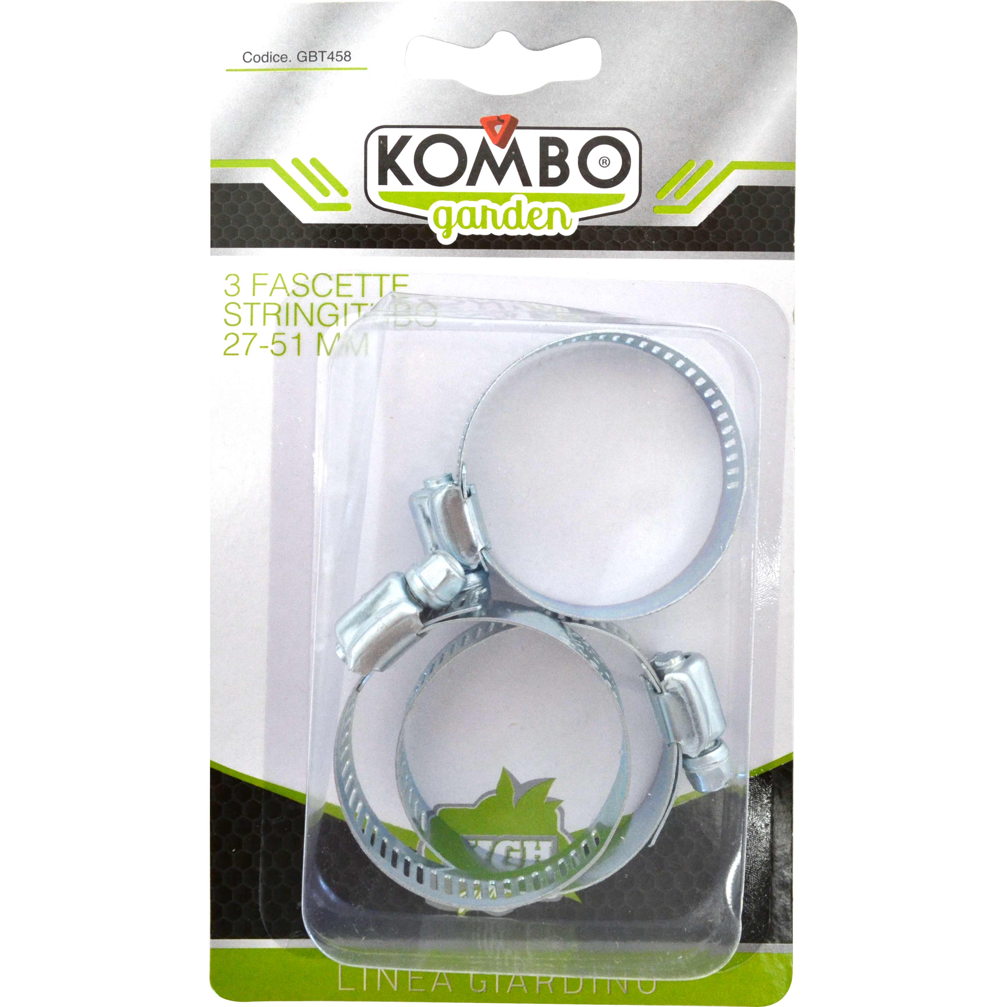 Set 3 pezzi fascette stringitubo in acciaio al carbonio zincato, 27-51mm