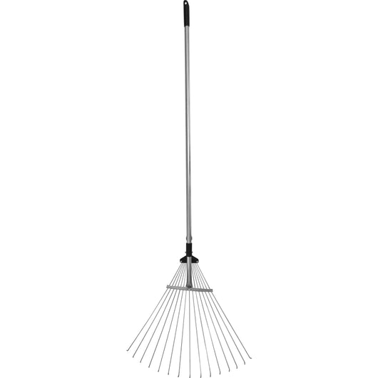 Rastrello da giardino retrattile con manico cromato fisso 780x320x230mm