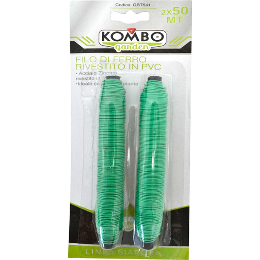 Filo di acciaio rivestito in PVC, 50mt, spessore 0.7mm 2 pezzi