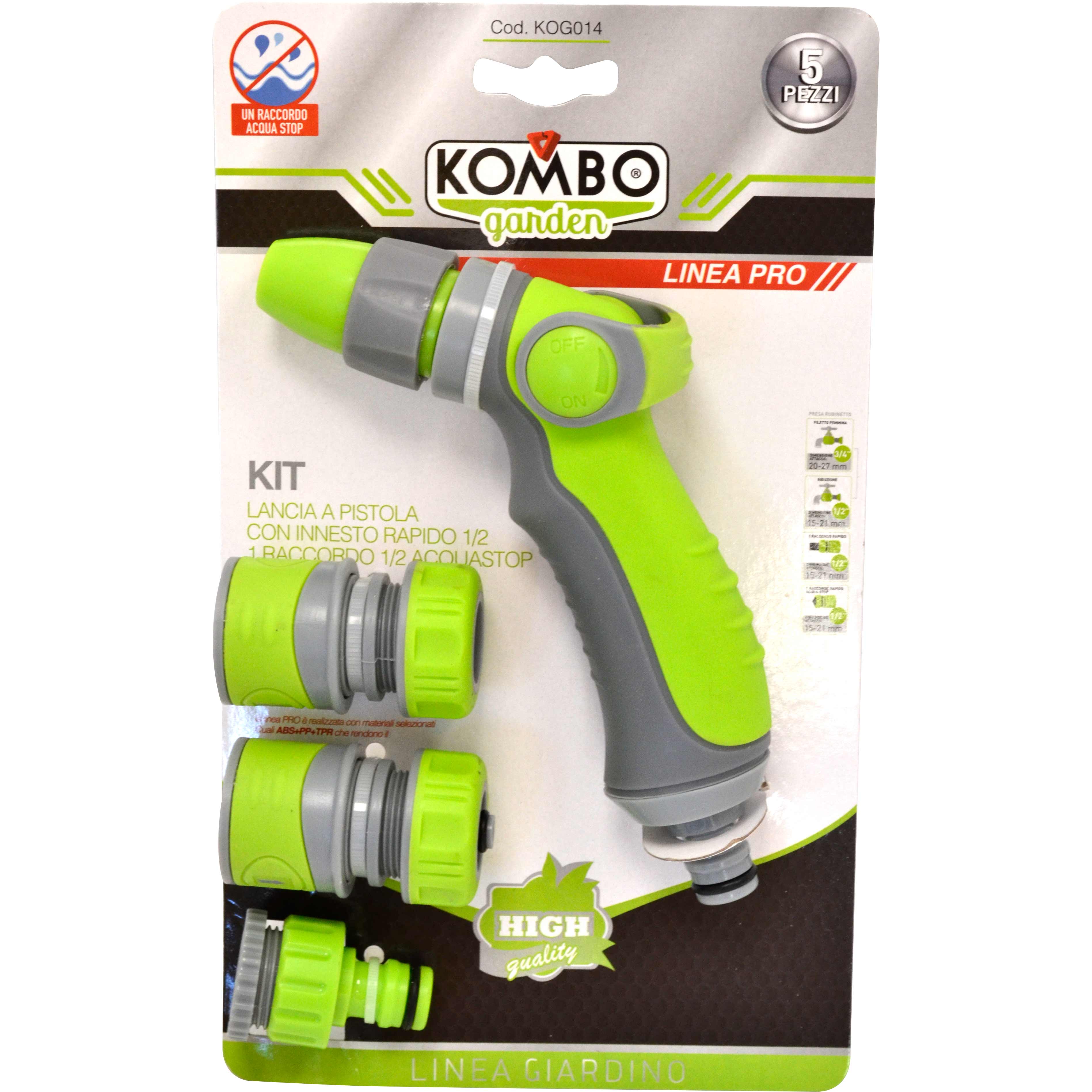 SET IRRIGAZIONE KOMBO GARDEN PRO 5 PZ COMPOSTO DA 1 LANCIA SOFTOUCH
