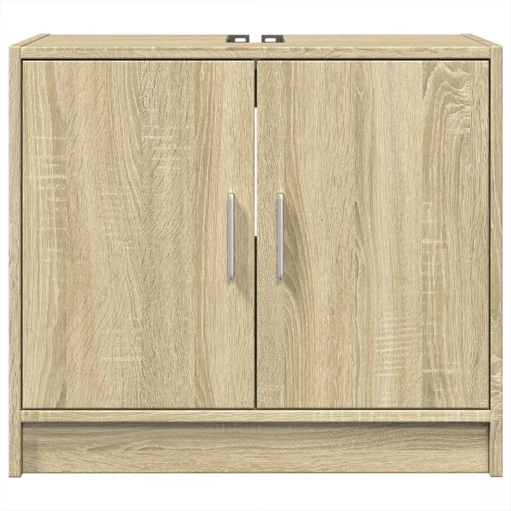 Mobiletto sottolavello in rovere Sonoma 63 x 29 x 55 cm ampio spazio contenitivo design moderno in legno composito di rovere Sonoma 02_0049522