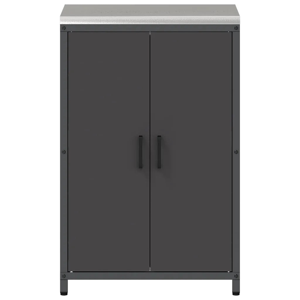 Stoccaggio in cucina con porta Nero 60 x 50 x 92 cm Acciaio
