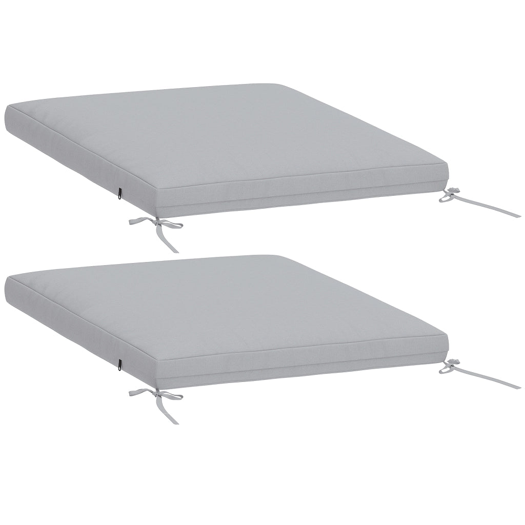 Set 2 Cuscini Sedia Giardino ¨C zephmum ¨C Grigio 50x50 cm