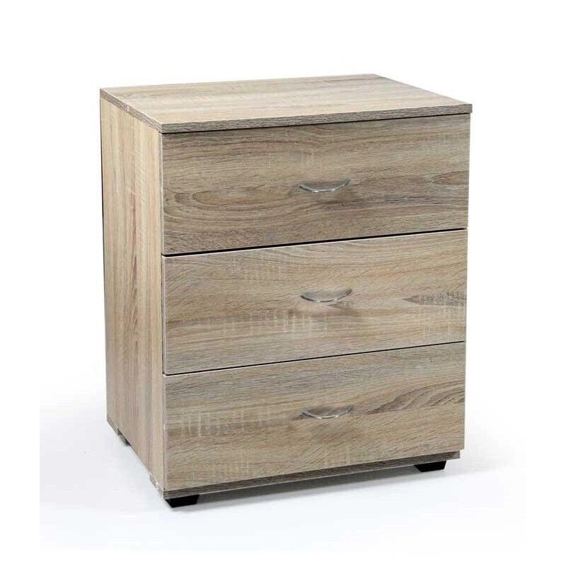 GAIA CASSETTIERA A 3 CASSETTI 50 X 40 X 64 CM IN COLORE ROVERE