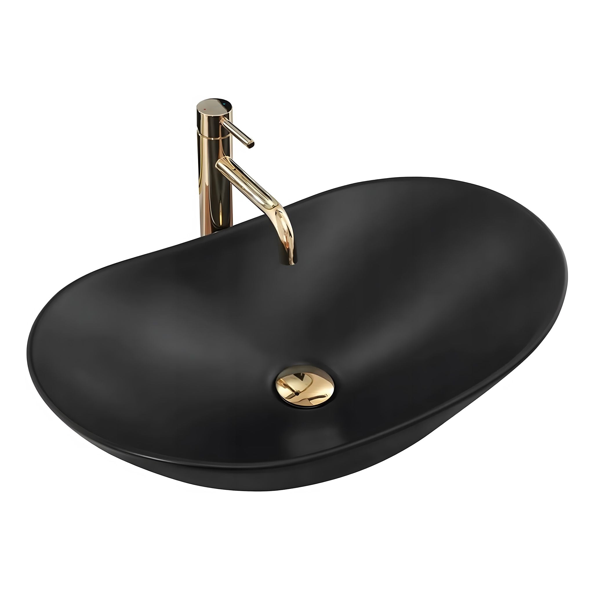 Lavabo Da Appoggio Rea Royal 60 Black Mat