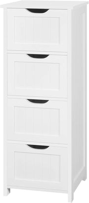 Armadio Bianco Armadietto da Bagno Mobile a Colonna Bagno a Terra Mobile Multiuso per la Casa 30x30x82 cm
