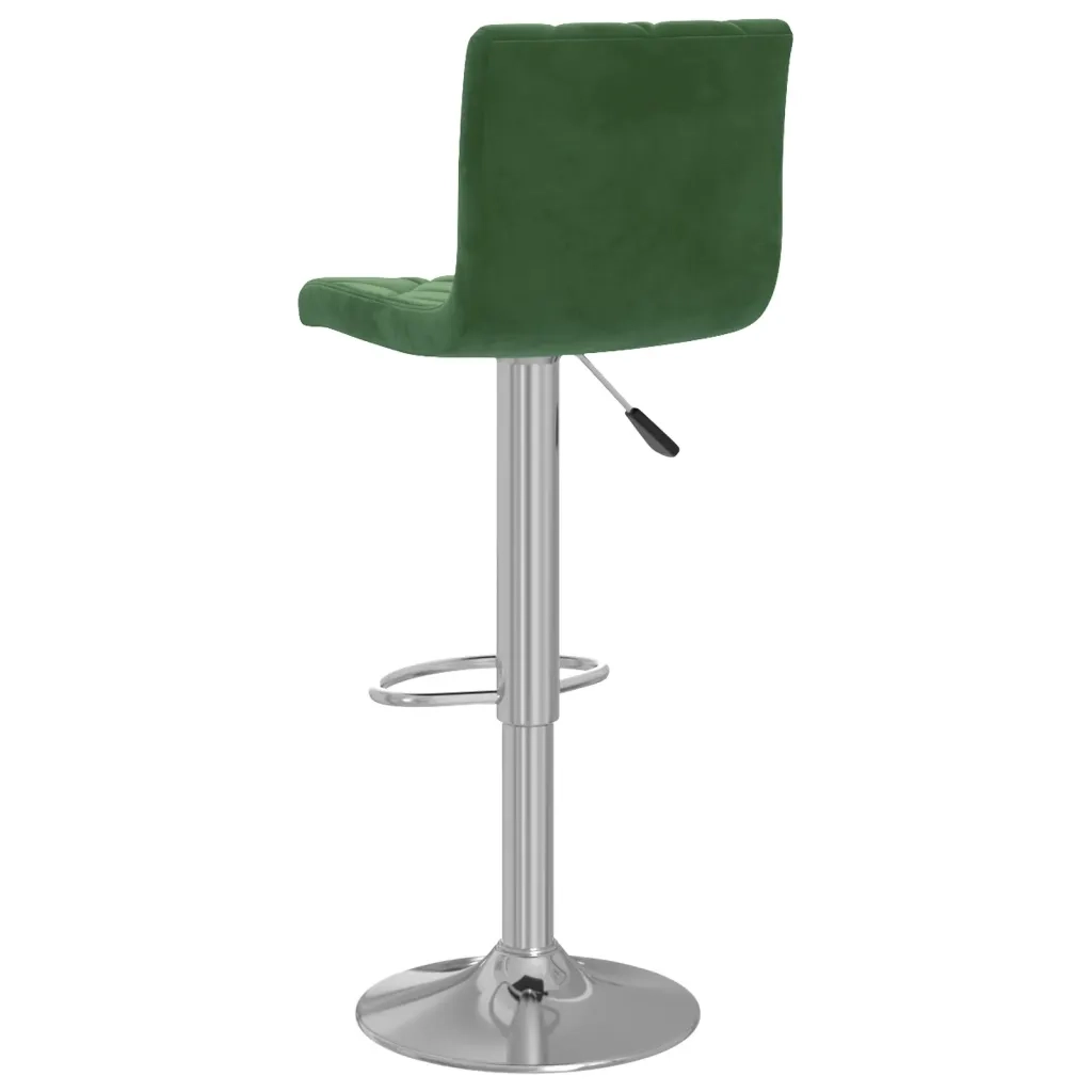 Sgabelli da Bar 2 pz Verde Scuro in Velluto 333690