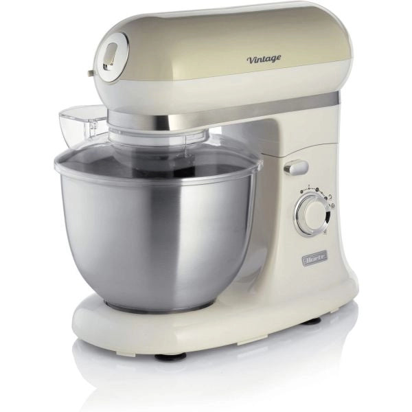 Ariete 1588 impastatrice planetaria - pane, pizza e dolci - 7 velocità - 3 fruste - 5,5 litri - acciaio inox - 2400 watt - linea vintage - beige - ARI1588BG