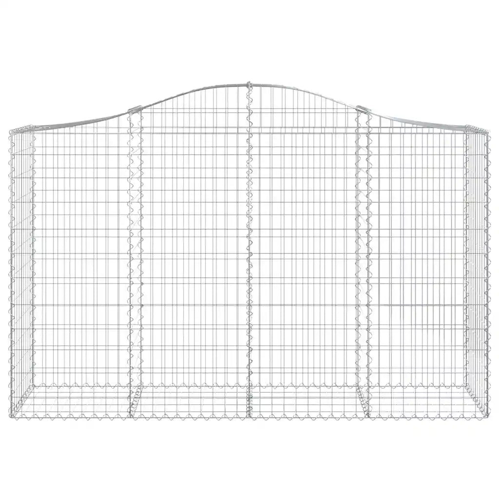 Cesti Gabbioni ad Arco 10 pz 200x50x120/140 cm Ferro Zincato