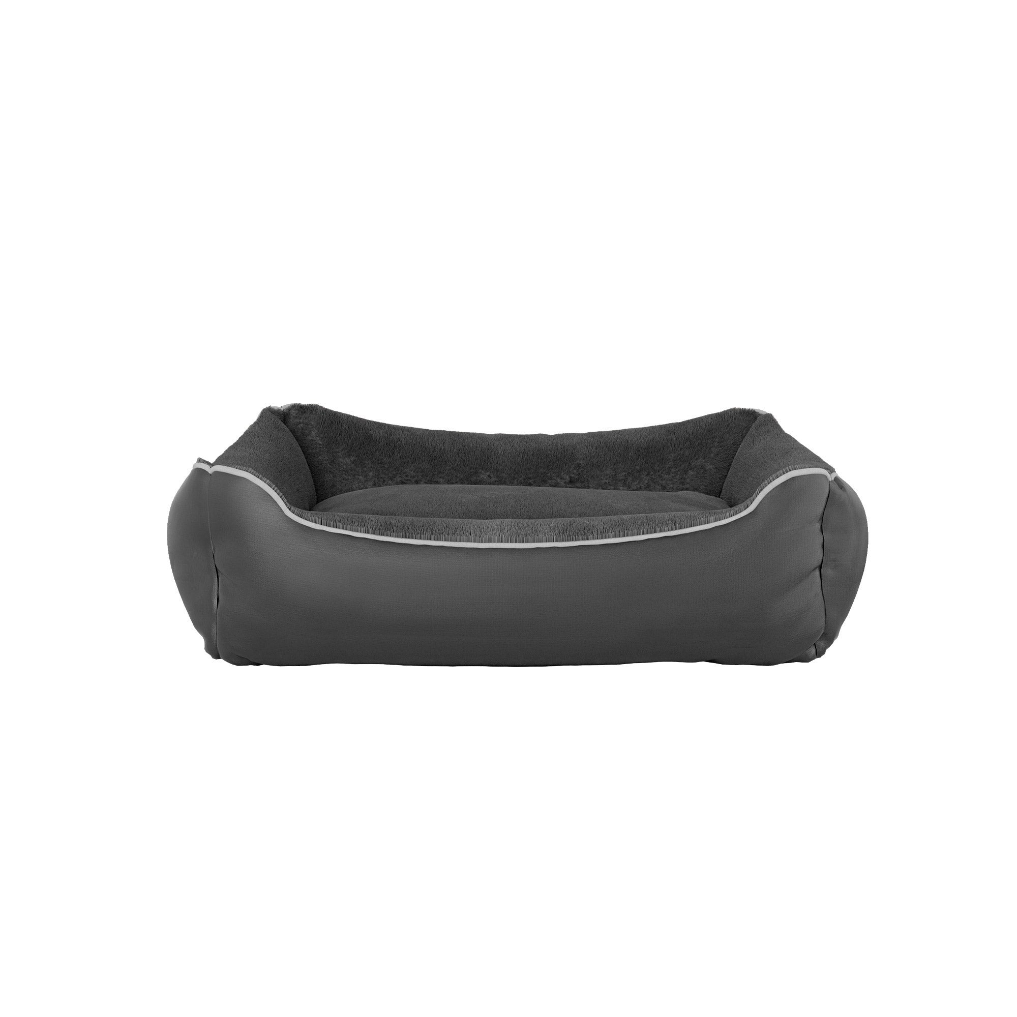 Cuccia Imbottita per Cani e Gatti 44x34x15cm in Poliestere Nuvola Grigio Scuro