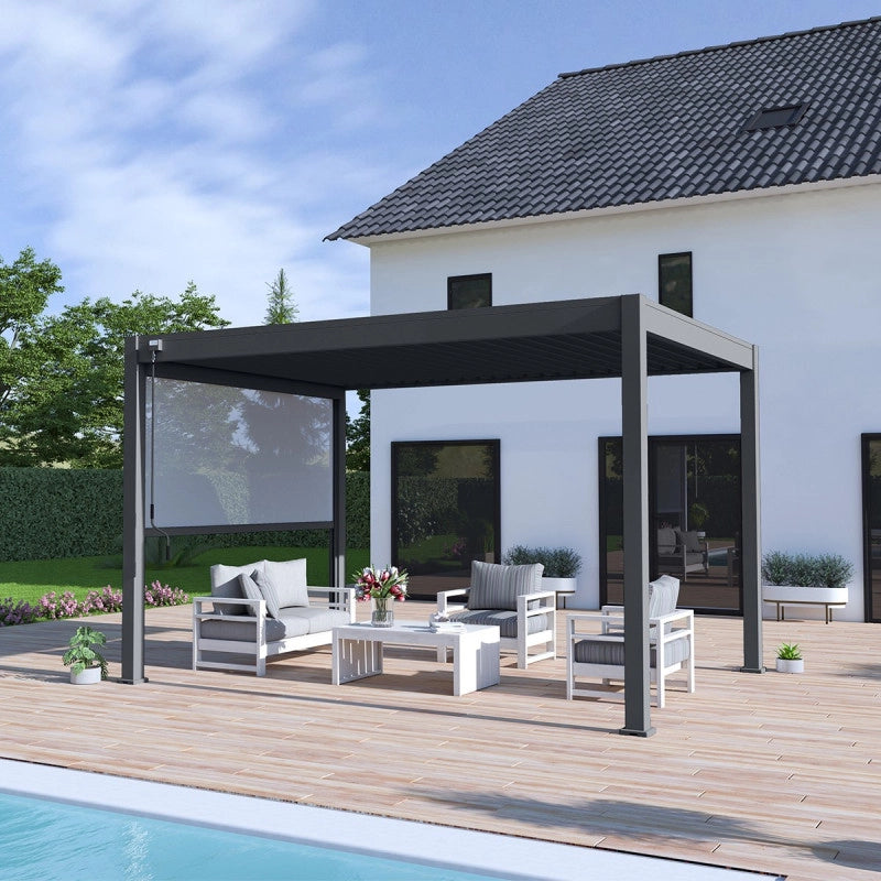 Pergola bioclimatica OmbrÃ©aÂ® VS autoportante 3x4M - Antracite