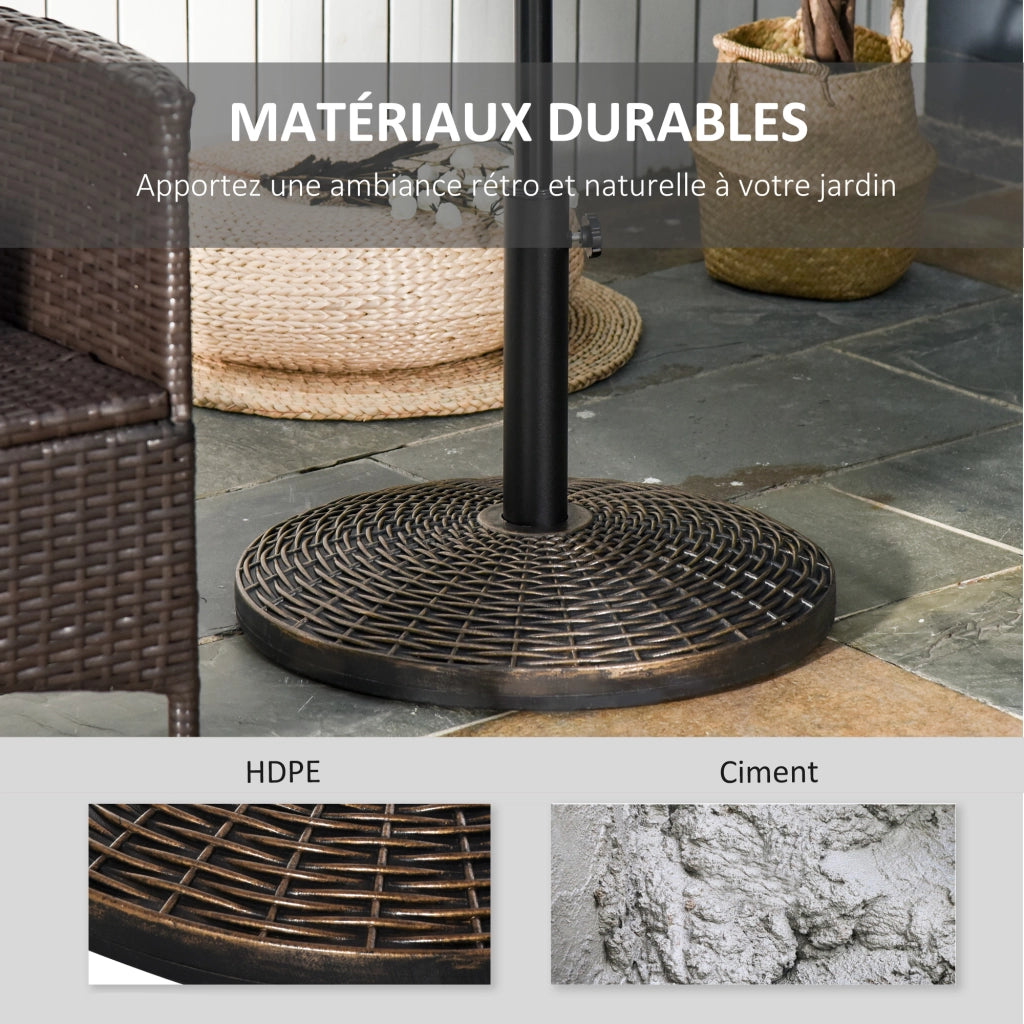 Base per Parasole Tondo ¨C Zephmum ¨C Nero 53x40 cm 25 kg