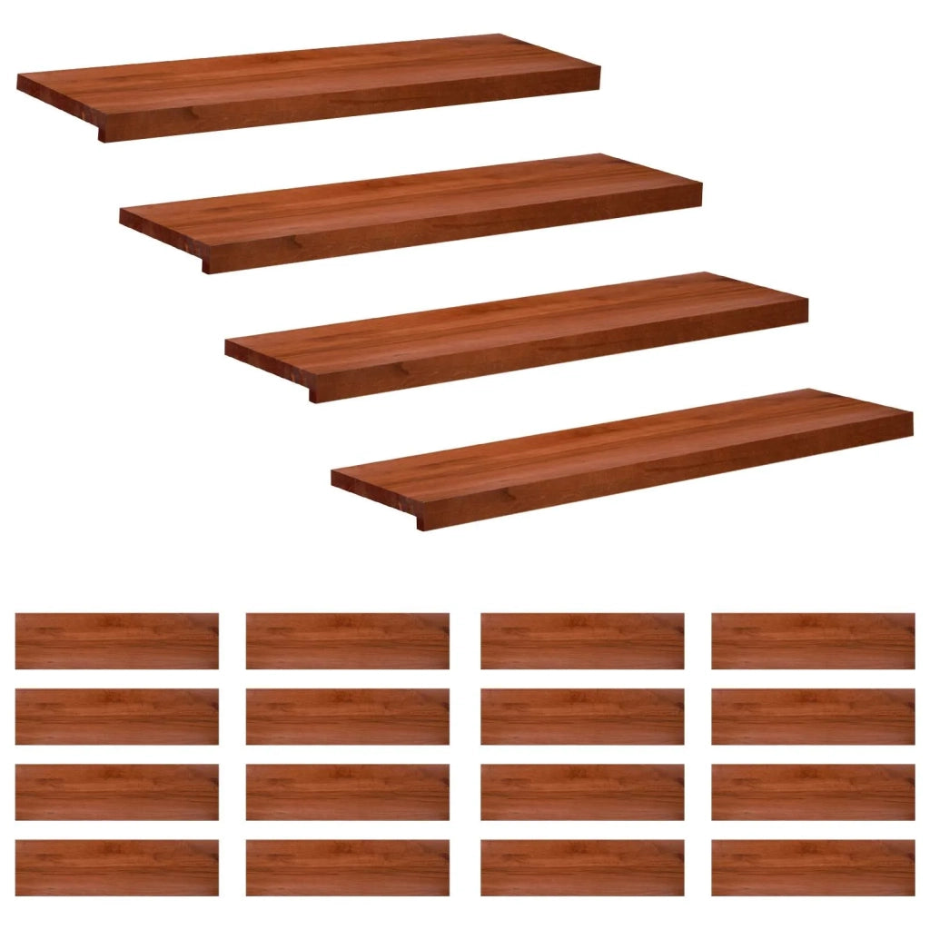 Tappeti per scale 20 pz 90 x 30 x 2 cm Marrone 3446516