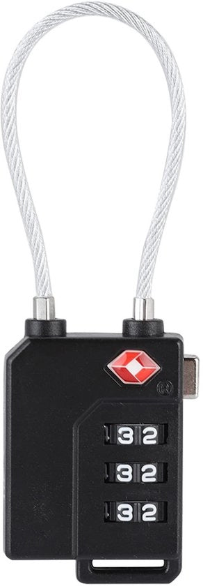 Portafoglio Codice Slot 3 Cifre - Sicurezza TSA - Borsa da Viaggio - Borsa - Borsa Sport - Acciaio Inossidabile - Chiusura Bagagli