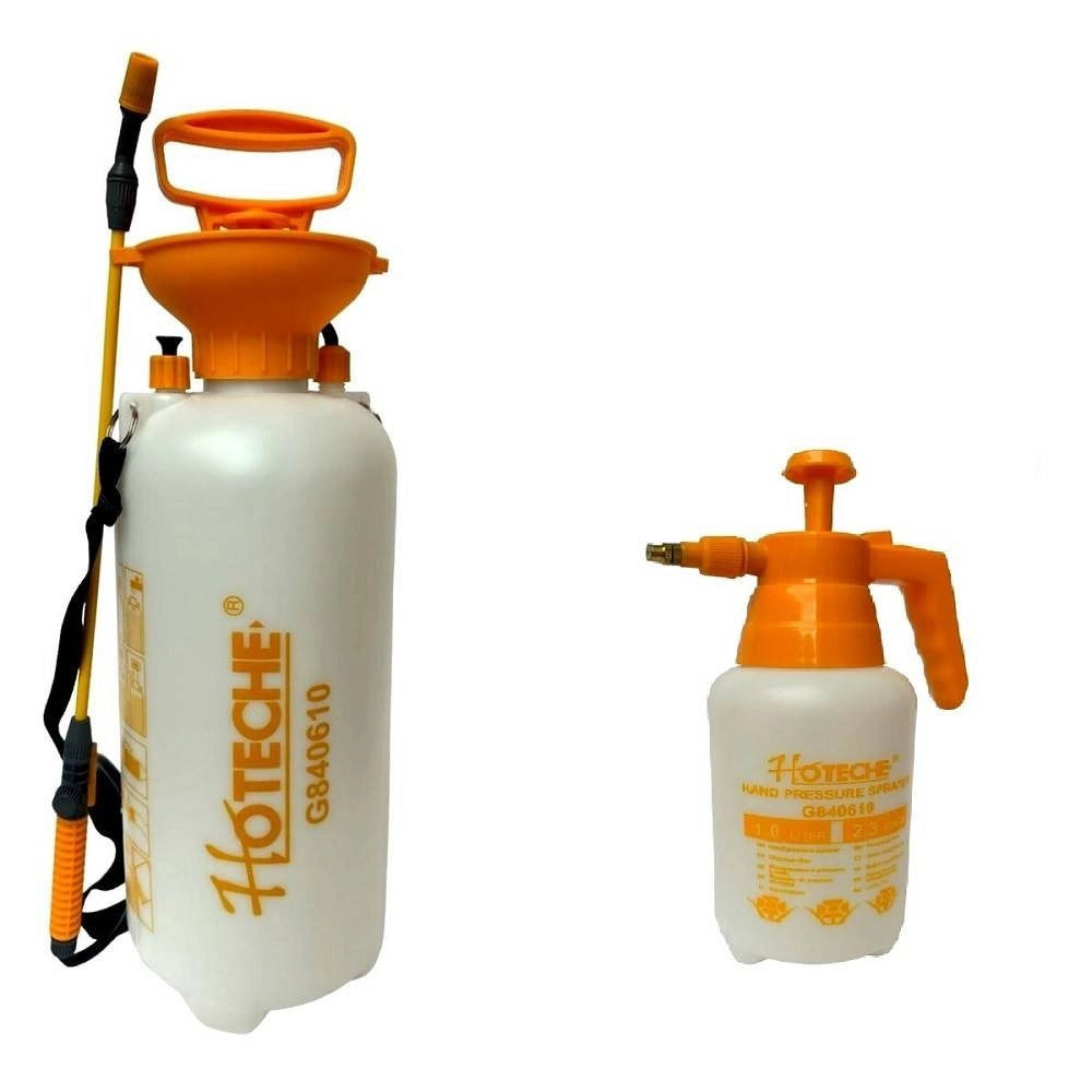 Trade Shop - Pompa Irroratrice A Pressione 8 Litri + Spruzzino Vaporizzatore Manuale 1 Litro -
