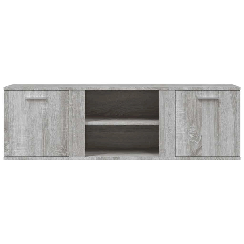 Mobile TV multimediale mensola TV credenza TV sala da pranzo soggiorno camera da letto Sonoma 120 x 34 x 37 cm legno ingegnerizzato grigio 02_0028377