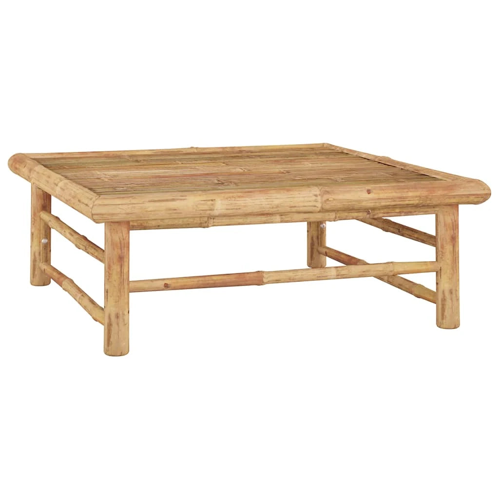 Set di mobili da giardino mobili da esterno 6 pezzi con cuscini bambù bianco crema 02_0016635