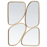 Specchio da parete in metallo dorato 70 x 100 cm Specchio decorativo da parete in stile glamour da appendere