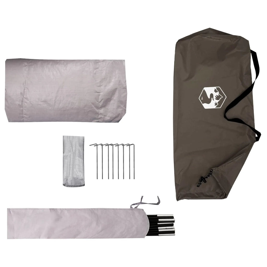 Tenda a tunnel Marrone e Grigio 4 persone 42019360