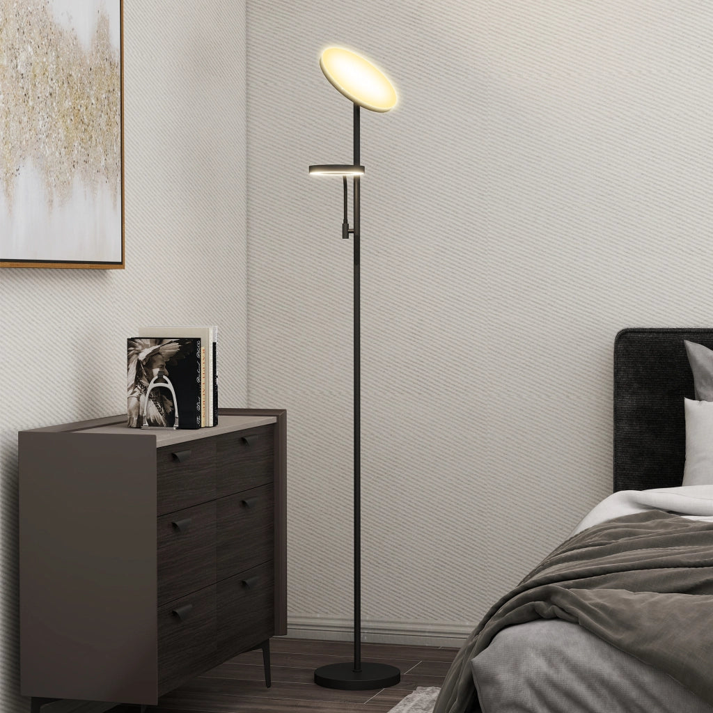 Lampada da terra LED dimmerabile 42W 2700K-6500K ¨C zephmum ¨C 4 colori, telecomando, touch