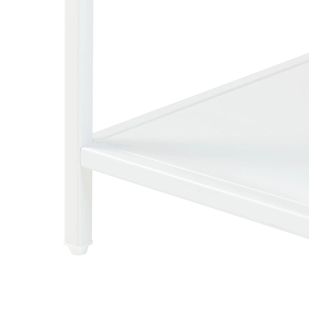 Libreria in acciaio a 4 ripiani 115 x 75 x 35 cm bianco opaco 03_0009006