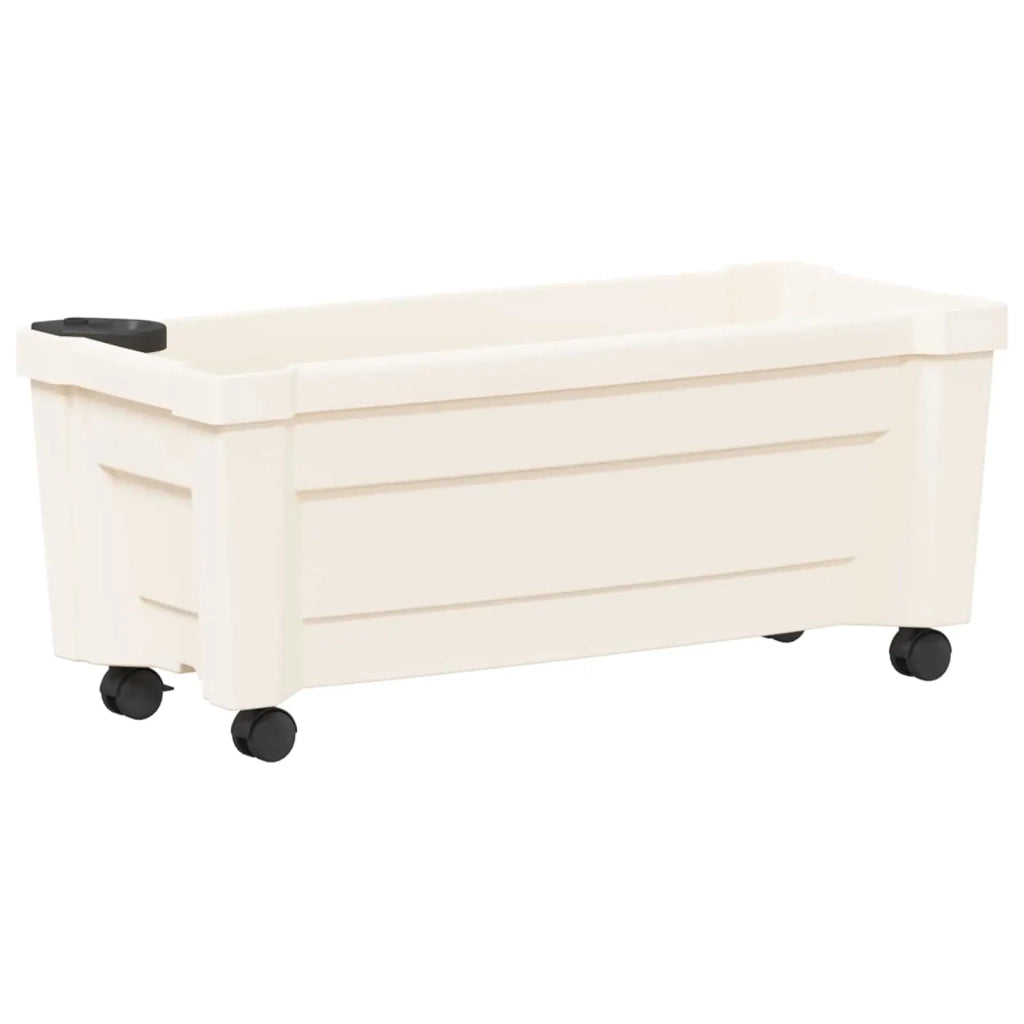 Vaso Calypso con Ruote Bianco 79 x 35 x 33 cm PP CFW1038432
