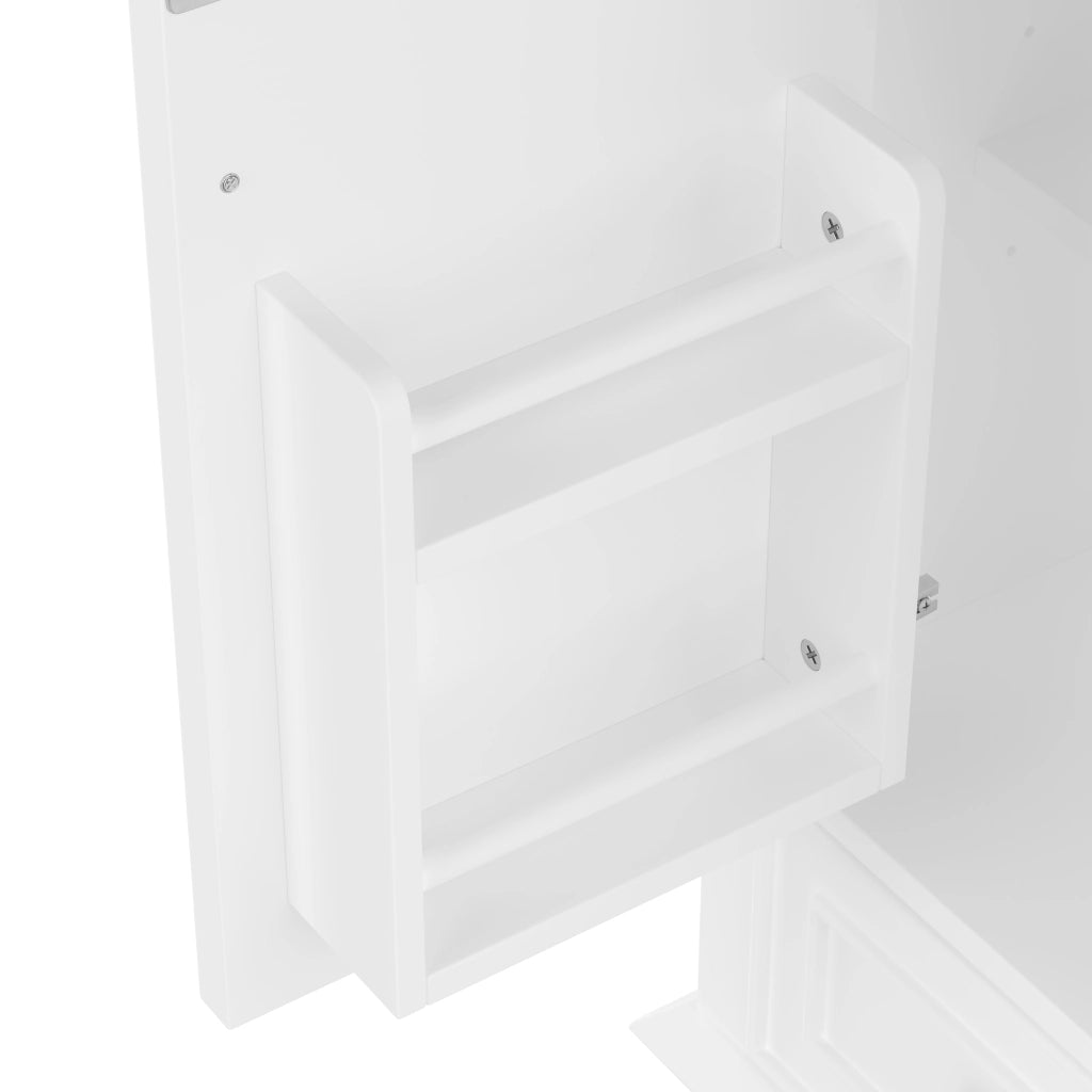 Mobile bagno sospeso con lavabo in ceramica integrato, bianco, 76 x 46 x 87 cm