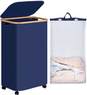 Asciugacapelli con Ruote e Coperchio - 100 Litri Asciugamani Pieghevoli per Camera da Letto e Bagno