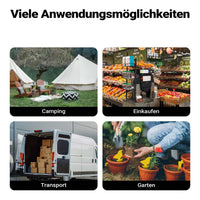 Toboli Carretto a mano pieghevole, max 100 kg, tessuto impermeabile grigio e manico telescopico, Carrello spiaggia