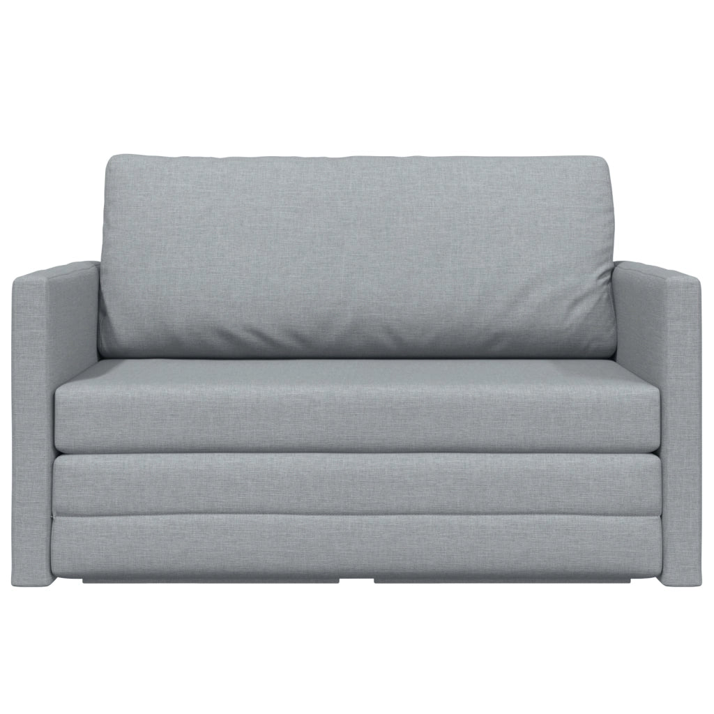Divano Letto versione 2 in 1 Grigio Chiaro 124x71x78 cm Tessuto