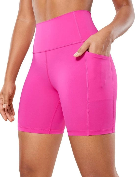 Shorts Yoga per Donna con Tasche - Ideali per Fitness e Corsa - Respiranti e Comodi
