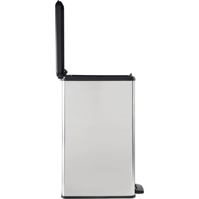 Pattumiera Slim - SLIM BIN - CURVER - 40L - Salvaspazio - 40 x 25 x 61 cm - Grigio metallizzato